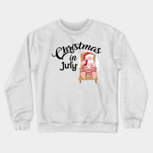 Summer Christmas Santa Funny Gift Crewneck Sweatshirt